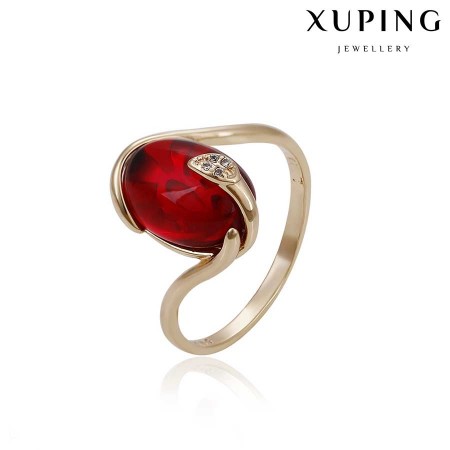 Позолоченное кольцо XP  14723-красный фото | Brulik