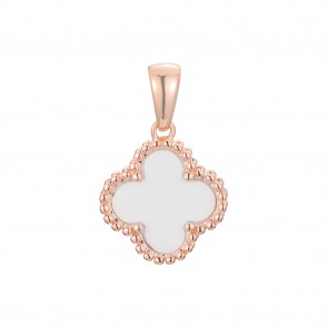 Позолочений кулон Ван Кліф Fallon 86201435-білий фото | Brulik
