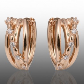 Позолочені сережки Xuping 24655 фото | Brulik