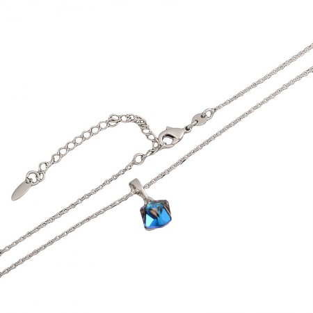Цепочка  с кулоном Swarovski Xuping 4305-синий фото | Brulik