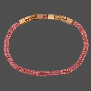 Позолоченный браслет Xuping 7694-розовые фианиты фото | Brulik