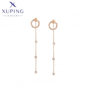 Позолочені сталеві сережки-гвоздики Xuping 98918 фото | Brulik