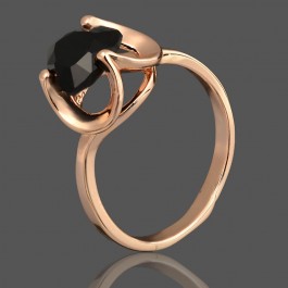 Позолоченное кольцо Fallon 83200009-черный фианит