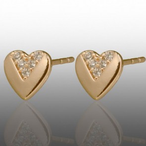 Позолочені сережки-гвоздики  Xuping 24690 фото | Brulik