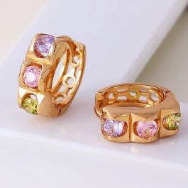 Сережки с цветными фианитами 23296