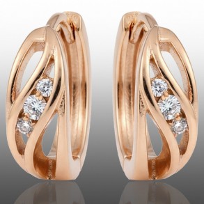 Позолочені сережки Xuping 24368 фото | Brulik