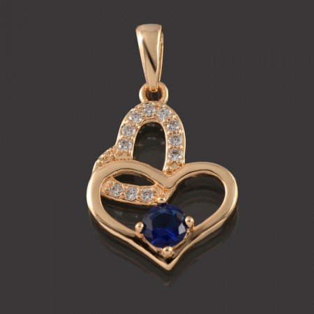 Позолоченный кулон Fallon 86200346-синий фото | Brulik