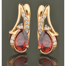 Позолоченные серьги  XP 9275-красный