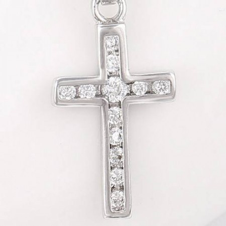 Изумительный крестик с фианитами Xuping 32458 фото | Brulik