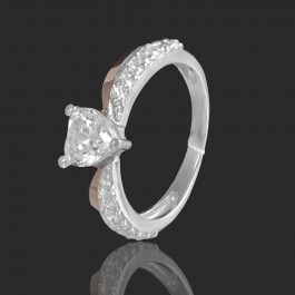 Серебряное кольцо с золотыми вставками 51