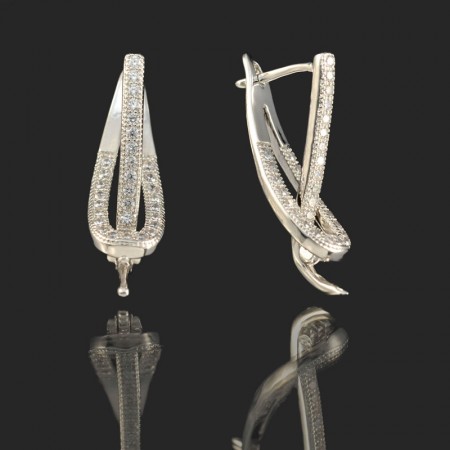 Позолоченные серьги XP 2319 фото | Brulik