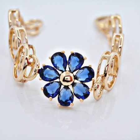 Браслет "Flower"  72941 - синий фото | Brulik