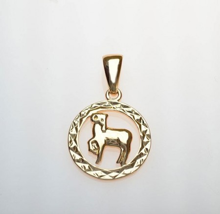 Позолоченный кулон с фианитами Fallon 8613211-козерог фото | Brulik