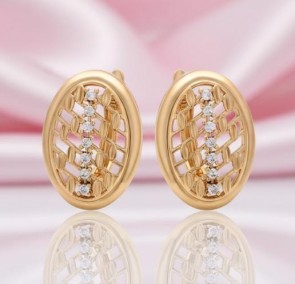 Позолочені сережки Xuping X000019175 фото | Brulik