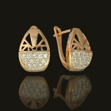 Позолоченные серьги Fallon 9224936 фото | Brulik