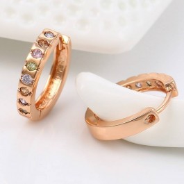Безупречные серьги с фианитами Xuping 91824 - светлый мультиколор