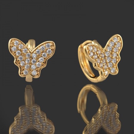 Позолоченные серьги XP 2509 фото | Brulik