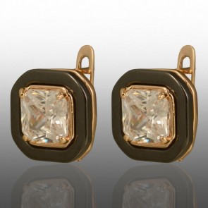 Позолочені сережки з керамікою Xuping 24719 фото | Brulik