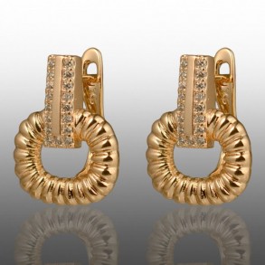 Позолочені сережки  Xuping 24739 фото | Brulik