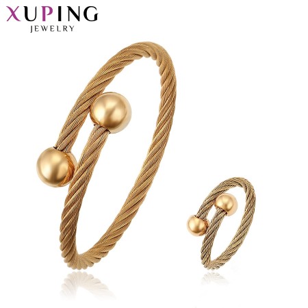 Позолоченный стальной комплект Xuping S-256-Free фото | Brulik