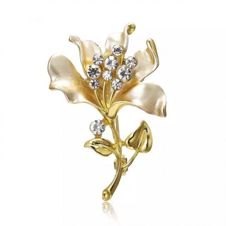 Брошь позолоченная  8676 фото | Brulik