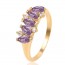 Неотразимое колечко с фианитами Xuping 13844 - фиолетовый фото | Brulik