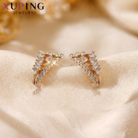 Позолочені сережки-гвоздики Xuping 97107 фото | Brulik