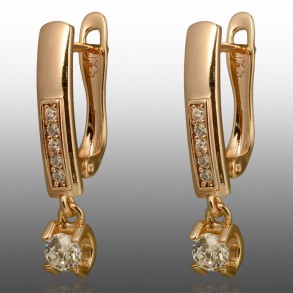 Позолочені сережки  Xuping 24669 фото | Brulik