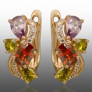 Позолочені сережки  Xuping 24763-мультиколор фото | Brulik
