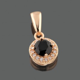 Позолочений кулон Fallon 86200147-чорний фіаніт