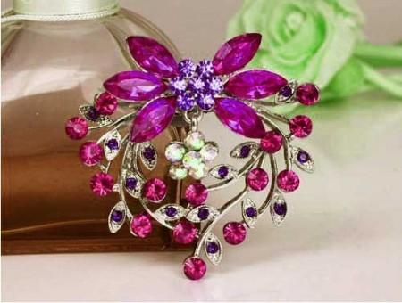 Брошь  8071-фиолетовый фото | Brulik