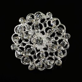 Нежная брошь с фианитами 15317