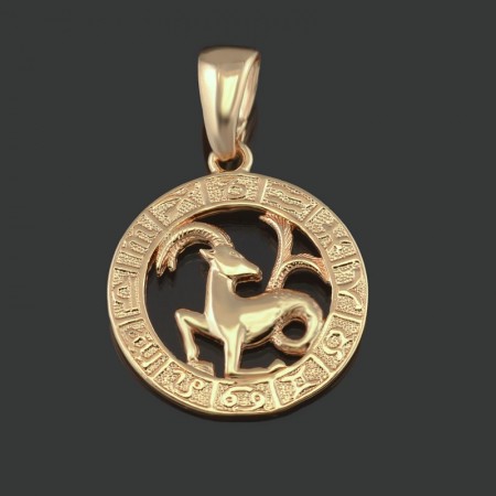 Позолоченный кулон  Fallon 86100081-козерог фото | Brulik