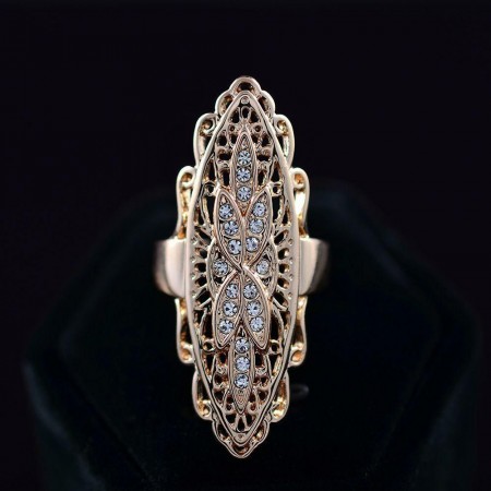 Позолоченное кольцо с фианитами Fallon 8320648 фото | Brulik