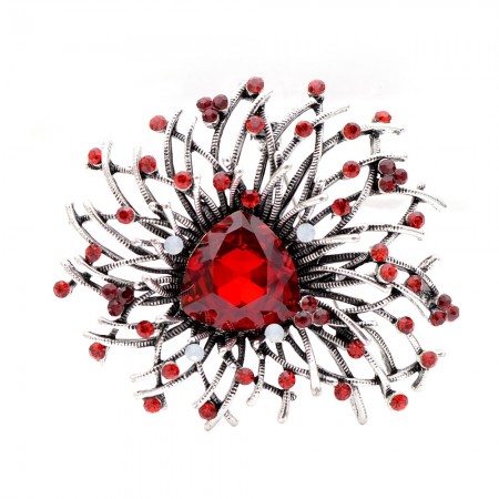 Брошь 8536- красный фото | Brulik