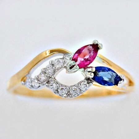 Чарующее кольцо в позолоте 13014-мультиколор фото | Brulik