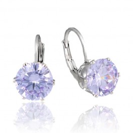 Серьги  Xuping 20906-фиолетовые фианиты