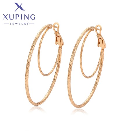 Позолочені сережки кільця Xuping  X001021380 фото | Brulik