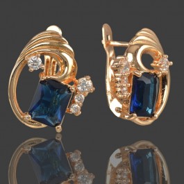 Позолоченные серьги Fallon 8225595-синий