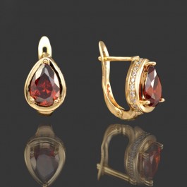 Позолоченные серьги XP 2307-красный