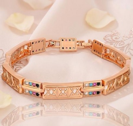 Позолочений браслет Xuping 7352 фото | Brulik