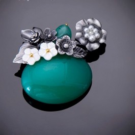 Стильная брошь-8423