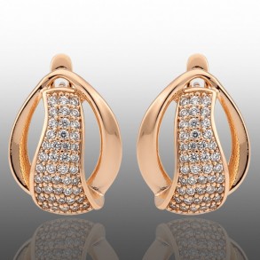 Позолочені сережки Xuping 24347 фото | Brulik