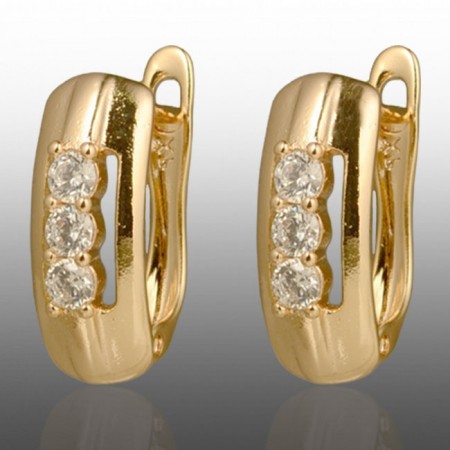 Позолочені сережки  Xuping 24752 фото | Brulik