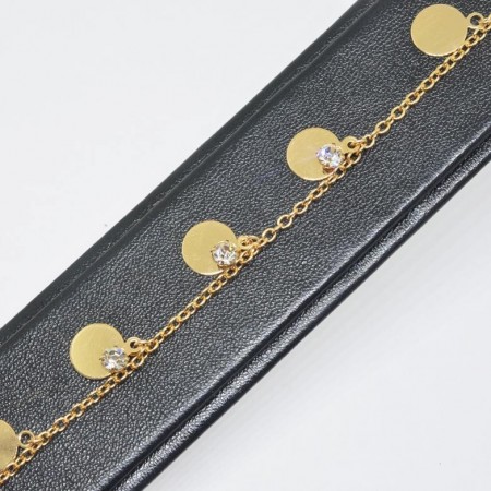 Браслет на ногу позолоченный XP 7541 фото | Brulik