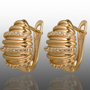 Позолочені сережки  Xuping 24761 фото | Brulik