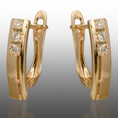 Позолочені сережки  Xuping 24743 фото | Brulik