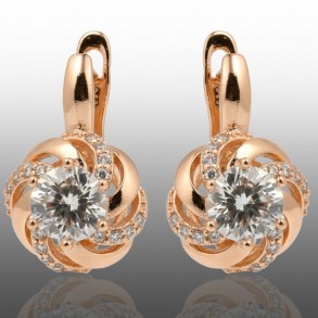 Позолочені сережки Xuping 24649 фото | Brulik