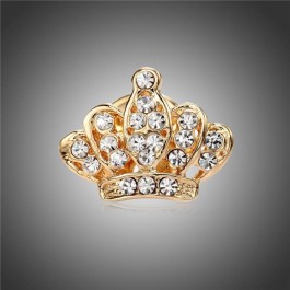 Позолоченная брошь с фианитами  CB 143-58