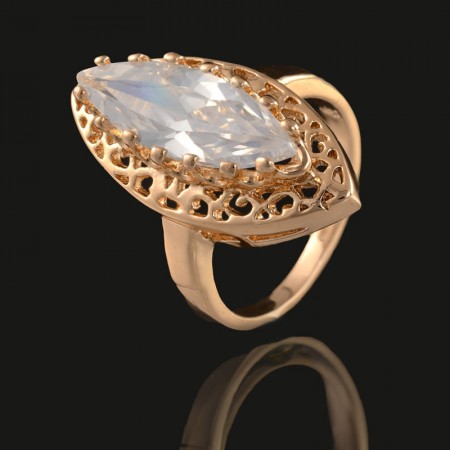 Позолоченное кольцо Fallon 8323490-белый фото | Brulik